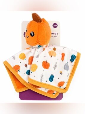 Baby Pumpkin Lovey Security Blanket Plush Fall Autumn NWT